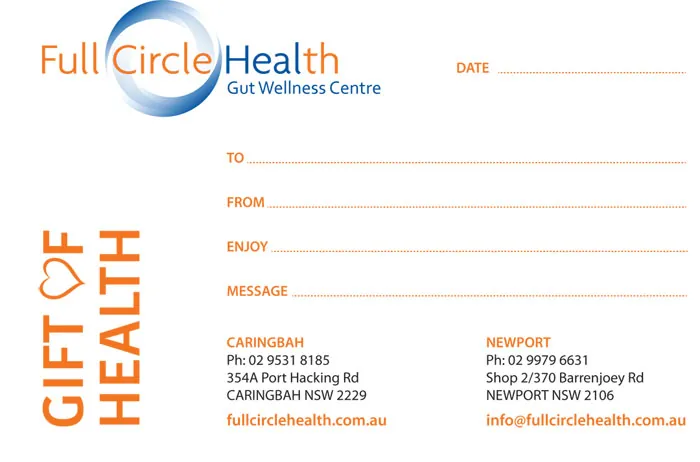Full Circle Health gift voucher